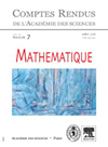 COMPTES RENDUS MATHEMATIQUE