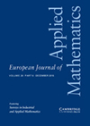 EUROPEAN JOURNAL OF APPLIED MATHEMATICS