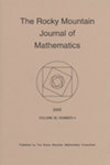 ROCKY MOUNTAIN JOURNAL OF MATHEMATICS