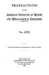 TRANSACTIONS OF THE AMERICAN INSTITUTE OF MINING AND METALLURGICAL ENGINEERS